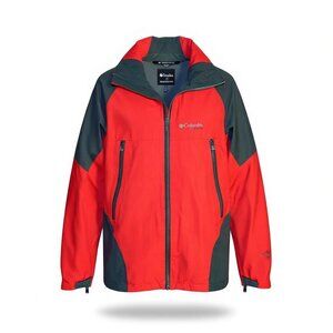 Columbia Sportswear Company Titanium Red Hiking Full Zip Up Jacket Size Small